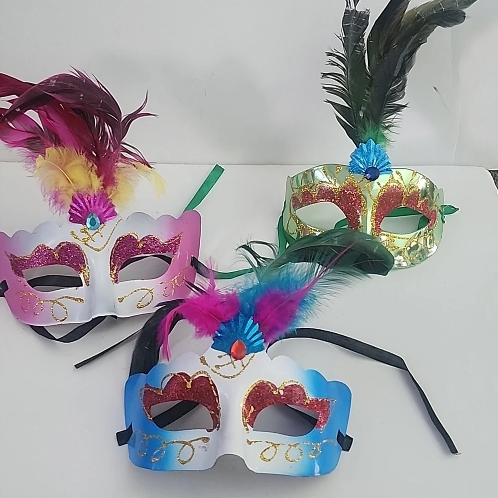 Colorful Masquerade Masks Set Costume